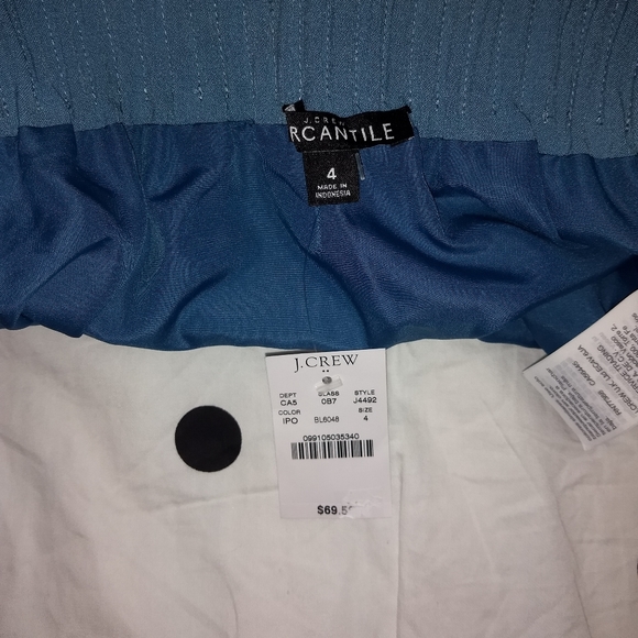 J Crew Wool Sidewalk City Skirt in slate blue NWT - Picture 4 of 7